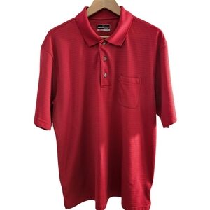 Grand Slam Men's Performance Golf Polo Shirt Size XL Red Striped